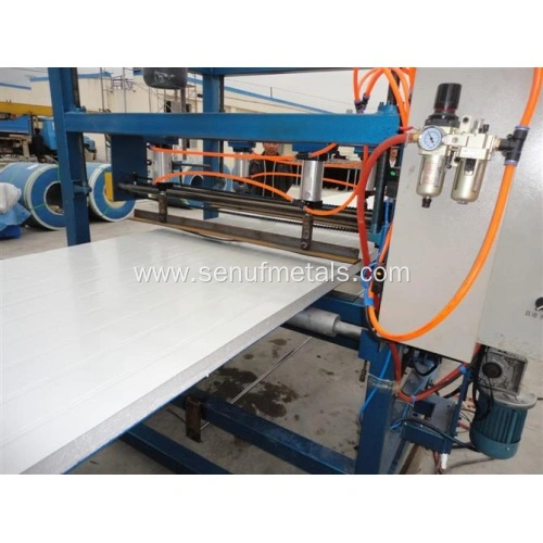 Cladding steel sheets EPS rockwool sandwich panel forming machine (9) Cladding steel sheets EPS rockwool sandwich panel forming machine (9)