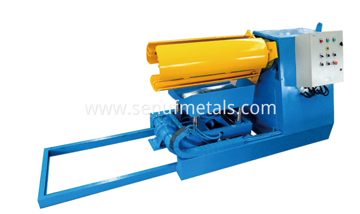 6 tons hydraulic decoiler with trolley